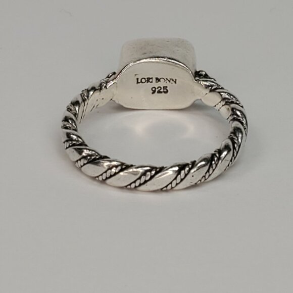 Lori Bonn Green Topaz Sterling Silver Ring, Size 6.75 - Picture 6 of 10